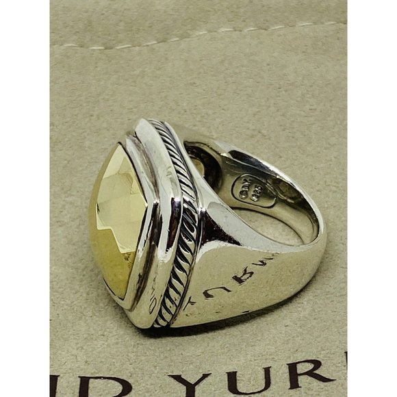 David Yurman Albion Faceted Dome Ring in 18kt Gold/Sterling  Size 6 - Picture 4 of 8